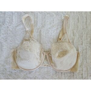Vintage Playtex Secrets Satin & Lace #4022 Underwire Soft Cup Bra Beige 38D